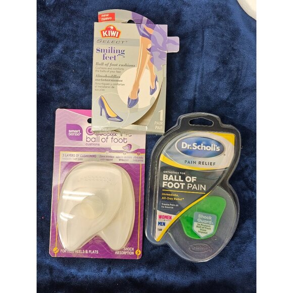 Kiwi Smiling Feet Ball of Foot Cushions 1 Pair Smart Sense Gelcomfort Cushions 2 - Picture 1 of 8